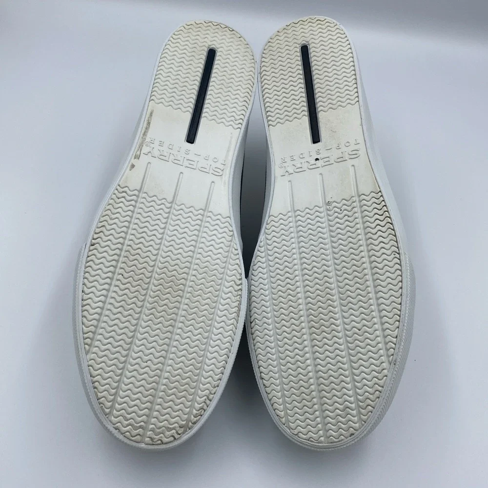 Sperry Top-Sider Bahama II 2-Eye Men's 9.5M Navy Taupe Canvas Boat Shoes 0538207